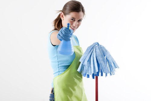 Professional cleaning of kitchen after refurbishment in Lambeth